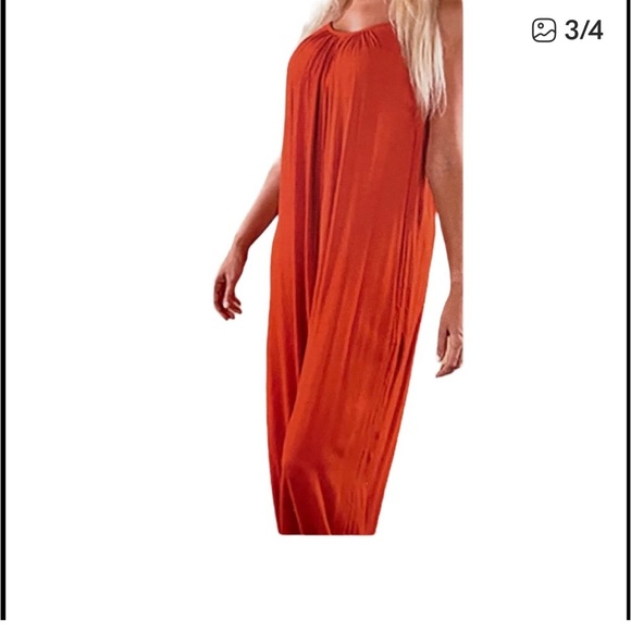 L/XL. NWT. Sacred Threads Vibrant Orange Jumpsuit. 220338. CL/GR02 - Picture 3 of 4